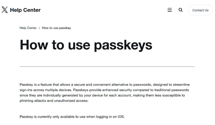 长宁苹果维修店铺分享iOS用户如何通过通行密钥(Passkey)登录 